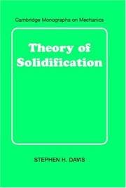 Tapa de Theory of Solidification