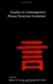 Tapa de Studies in contemporary phrase structure grammar