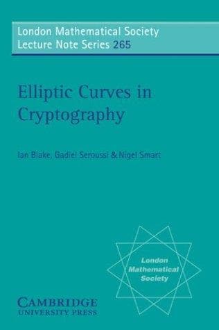 Tapa de Elliptic curves in cryptography
