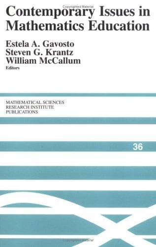 Tapa de Contemporary issues in mathematics education