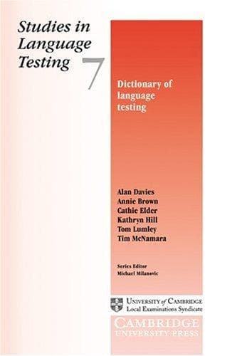 Tapa de Dictionary of Language Testing