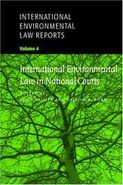 Tapa de International Environmental Law in National Courts