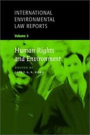 Tapa de International Environmental Law Reports Volume 3