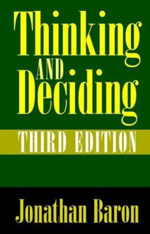Tapa de Thinking and deciding