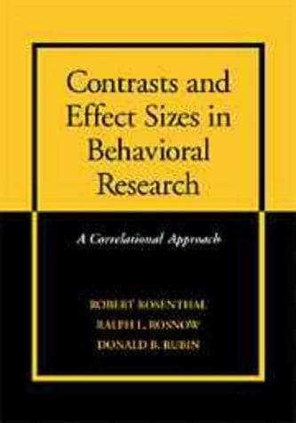 Tapa de Contrasts and Effect Sizes in Behavioral Research