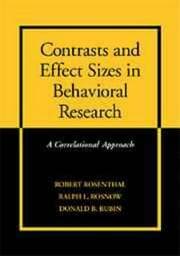 Tapa de Contrasts and Effect Sizes in Behavioral Research