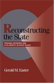 Tapa de Reconstructing the State
