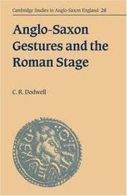 Tapa de Anglo-Saxon Gestures and the Roman Stage (Cambridge Studies in Anglo-Saxon England)