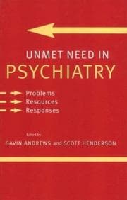Tapa de Unmet need in psychiatry