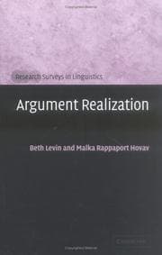 Tapa de Argument Realization