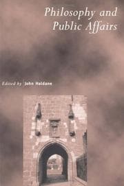 Tapa de Philosophy and Public Affairs (Royal Institute of Philosophy Supplements)