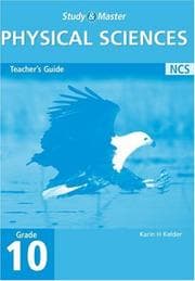 Tapa de Study and Master Physical Science Grade 10 Teacher's Guide