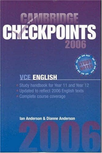 Tapa de Cambridge Checkpoints VCE English 2006