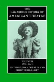 Tapa de The Cambridge history of American theatre