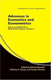 Tapa de Advances in economics and econometrics