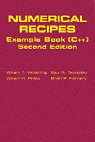 Tapa de Numerical recipes example book (C++)