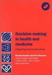Tapa de Decision making in health and medicine