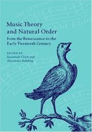 Tapa de Music theory and natural order from the Renaissance to the early twentieth century