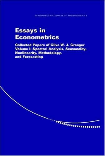 Tapa de Essays in Econometrics