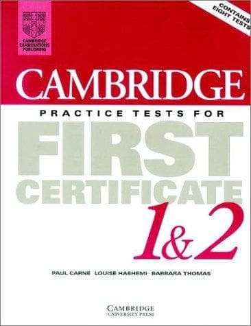 Tapa de Cambridge practice tests for first certificate 1 & 2.