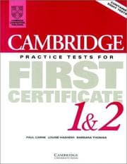 Tapa de Cambridge practice tests for first certificate 1 & 2.