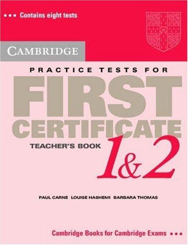 Tapa de Cambridge Practice Tests for First Certificate 1 and 2