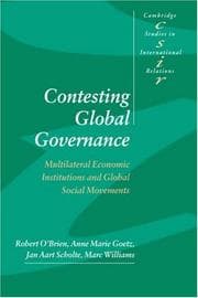 Tapa de Contesting global governance