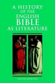 Tapa de A history of the English Bible as literature