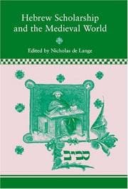 Tapa de Hebrew Scholarship and the Medieval World