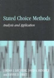 Tapa de Stated choice methods : analysis and applications