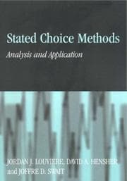 Tapa de Stated choice methods : analysis and applications