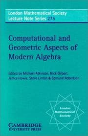 Tapa de Computational and Geometric Aspects of Modern Algebra