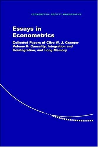 Tapa de Essays in Econometrics