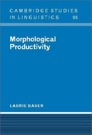Tapa de Morphological productivity