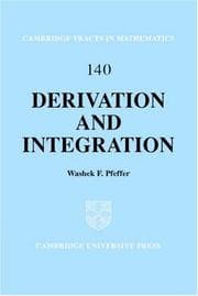 Tapa de Derivation and Integration (Cambridge Tracts in Mathematics)