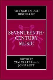 Tapa de The Cambridge history of seventeenth-century music