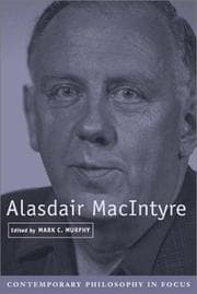 Tapa de Alasdair MacIntyre (Contemporary Philosophy in Focus)