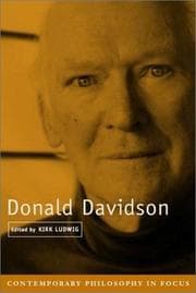 Tapa de Donald Davidson (Contemporary Philosophy in Focus)