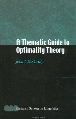 Tapa de A thematic guide to optimality theory