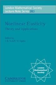 Tapa de Nonlinear elasticity