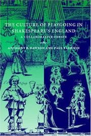 Tapa de The culture of playgoing in Shakespeare's England