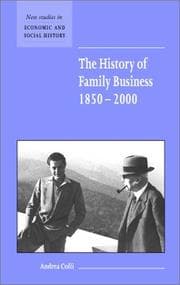 Tapa de The History of Family Business, 18502000 (New Studies in Economic and Social History)