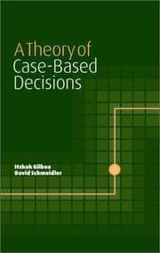 Tapa de A theory of case-based decisions