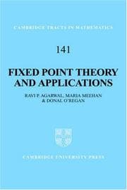 Tapa de Fixed Point Theory and Applications (Cambridge Tracts in Mathematics)