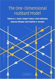 Tapa de The One-dimensional Hubbard model