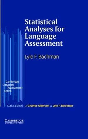 Tapa de Statistical analyses for language assessment