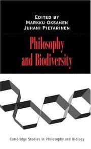 Tapa de PHILOSOPHY AND BIODIVERSITY; ED. BY MARKKU OKSANEN