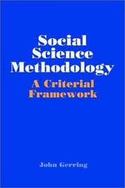 Tapa de Social Science Methodology