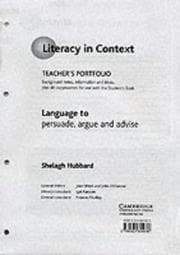 Tapa de Language to Persuade, Argue and Advise Teacher's Portfolio (Literacy in Context)