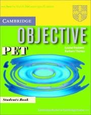 Tapa de Objective PET Student's Book